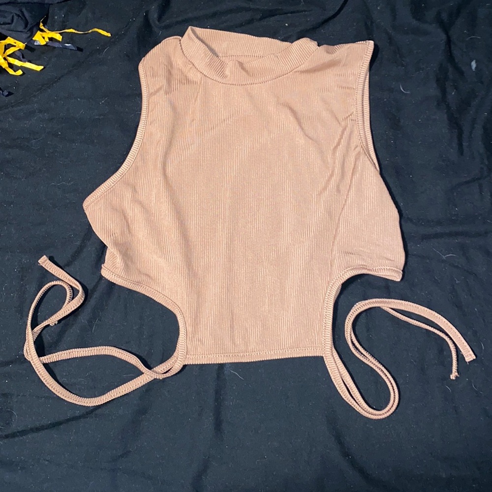 crop top with side wraps